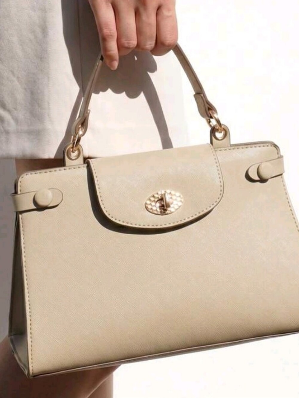 BRAND NEW ** Classic Beige Top-Handle Women's Satchel